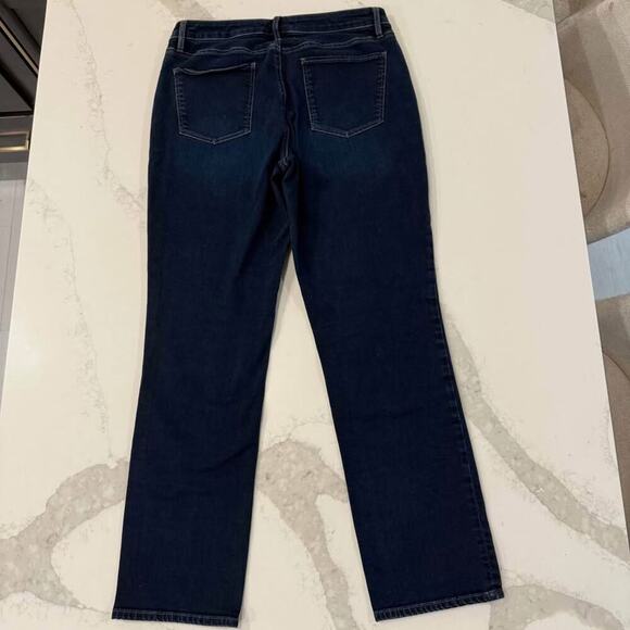 Talbots Flawless Five Pocket Straight Leg Curvy Denim Jeans Women's 10 Dark Blue - Picture 4 of 6